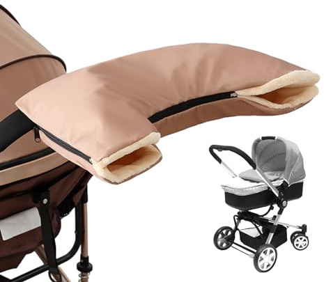 maddd Kinderwagenwärmer Handschuhe - Kinderwagenmuffe - Isolierte und atmungsaktive Kinderwagenhandschuhe, mit Plüsch gefütterte Stulpen für Kinderwagen, Kinderwagen