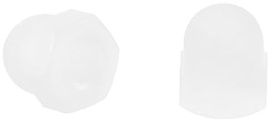 sourcing map M5x0.8 Acorn Cap Nuts, 25Pcs Nylon Dome Cap Head Acorn Nut Hardware Nuts for Bolt Cover, White