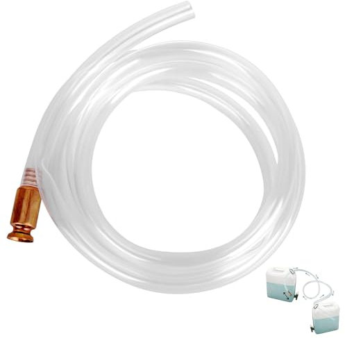 Bomba Combustible 2M Bomba Sifón, Bomba de Sifón de Manguera, bomba Trasvase Liquidos para Gas/Gasolina/Transferencia de Combustible para Coche Barco Moto Acuario