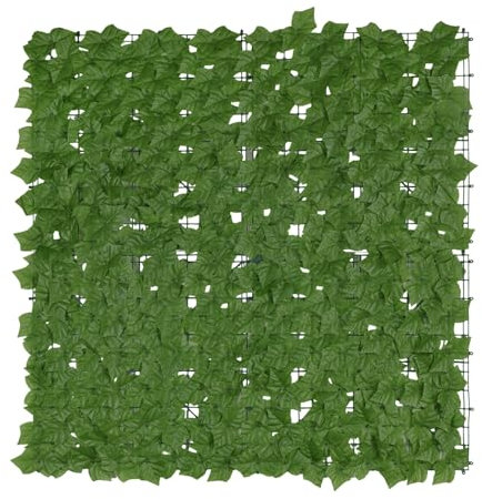 Garten-Sichtschutz Mod. Efeu Künstlicher Efeu-Sichtschutz grün für Garten als Sichtschutzmatte aus PE Polyester Nylon 100x100 cm Grün