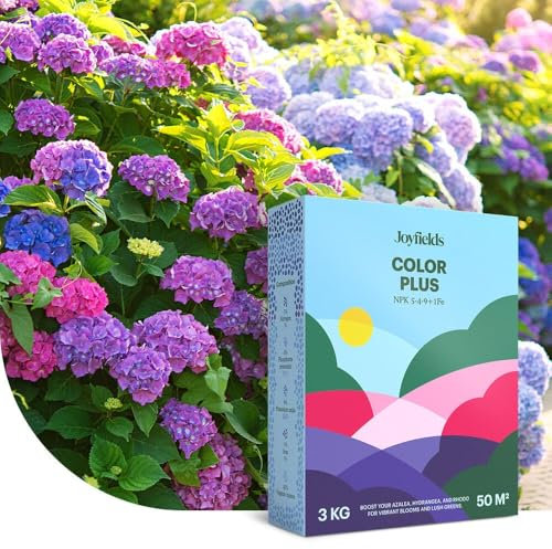 Color Plus - Engrais pour Rhododendrons, Hortensias et Azalées - 3 kg pour 50 m² - Nutrition longue durée jusqu’à 100 jours - Floraison abondante et feuillage vert intense
