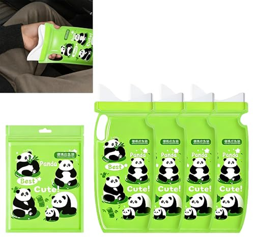 Smaoqingji Sachets Jetables pour Urine - Lot de 4, Verte, Sacs à Urines Jetable, Adaptée aux Situations d'urgence Pendant Les Voyages, Le Camping, L'alpinisme et Autres Activités de Plein air