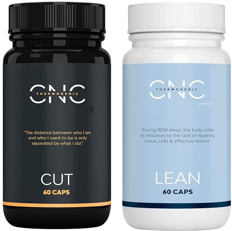 Quemagrasas Potente para Adelgazar CUT+LEAN 2x pack, Pastillas para Adelgazar Muy Rapido – Control del Apetito con L-Carnitina, Garcinia y Curcuma – Rapido, Efectivo para Mujer y Hombre