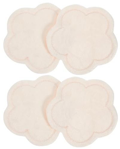 ADOCARN 2 Pairs Washable Nursing Pads Breast Pads for Breastfeeding Women Reusable Soft Supple Protection for Maternity and Daily Use