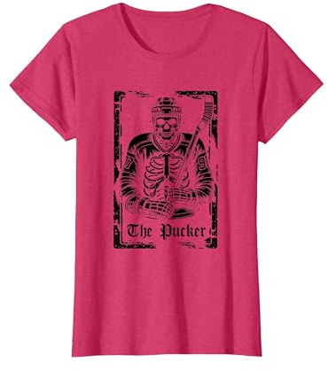 Hockey sobre Hielo Stick - Equipo Jugador Patinador Camiseta, Mujer, Rojo Jaspeado, S