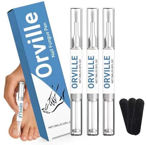 Orville Nail Fungus Pen, 2026 New Anti Fungal Nail Treatment Pen, Nail Fungus Treatment for Toenail & Fingernails, Natural Ingredients Serum for Strengthener Nail, Nail Repair Pen for Damaged (3 PCS)