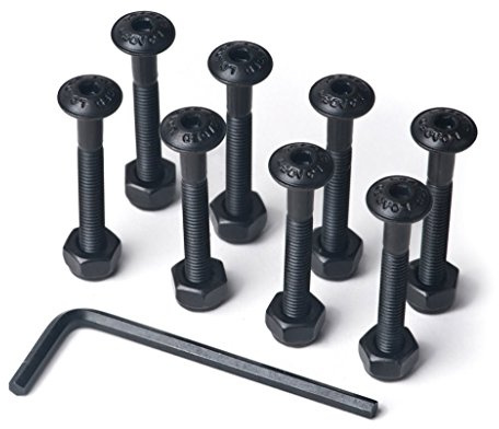 Loaded Boards Button Head Longboard Skateboard Hardware Bolt Pack w/Hex Tool (1.25 inch)