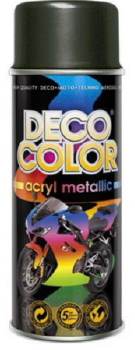 DECO COLOR DC Lackspray Metallic 400ml freie Farbeauswahl (Lackspray Schwarz mit Metallic-Effekt)