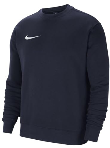 Nike Herren M Nk Flc Park20 Crew Shirt, Obsidian/White, S EU