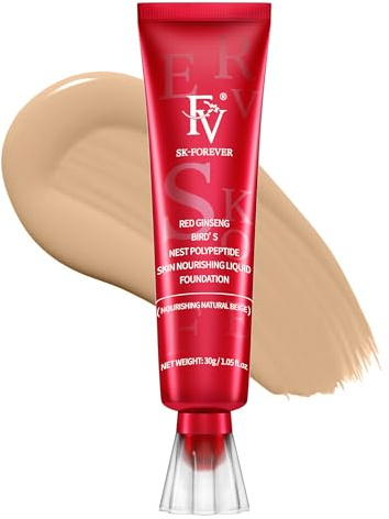 FV Dewy Liquid Foundation, Hydrating Smooth Formula & Lightweight, Longwear Medium-Full Coverage with Natural Finish, Waterproof Foundation for Dry/Combination Skin, 30g, Nourishing Beige