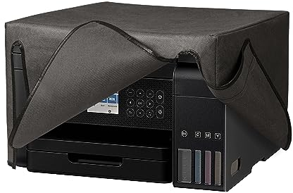 kwmobile Cover kompatibel mit Epson Eco Tank ET-3850 / Eco Tank ET-4856 - Tasche Hülle Drucker - Staubschutzhülle Schutzhaube Schutzhülle - Dunkelgrau