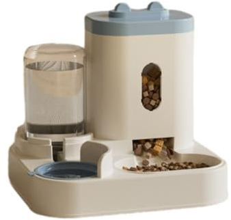 YIYILU Distributore Crocchette Gatto/Cibo 2 in 1 Distributore Automatico di Alimenti e Acqua Animali Domestici Piccola