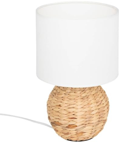 Atmosphera - Lampe à poser boule sand jacinthe beige h37cm