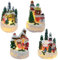 Village De Noel, Decoration Noel Interieur Maison, Noel Decoration Americaine, Maison De Noel Lumineuse, Deco Noel Miniature Scene Led Chalet Lumineux, Christmas Decorations Petite Resin House 4pc Kit