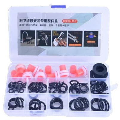 Gama de juntas tóricas de goma, Sortimentssatz,Junta sanitaria, arandelas de grifo - Juego de juntas tóricas, a prueba de fugas, juego de juntas, anillos de goma, arandelas tóricas, juntas de