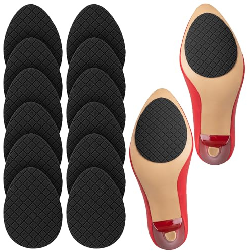 SULPO 12 piezas de goma para zapatos - pegatinas de reparación de suelas de zapatos - protectores autoadhesivos para suelas - ultra fuertes - recortables - ovaladas