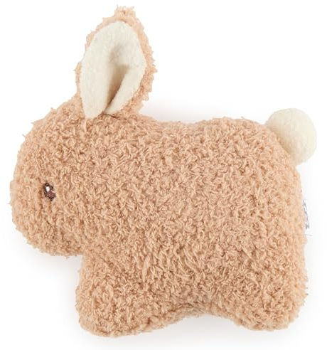 Bieco Plüschtier Kaninchen Feine lockige Rassel | Plüschspielzeug für Mädchen