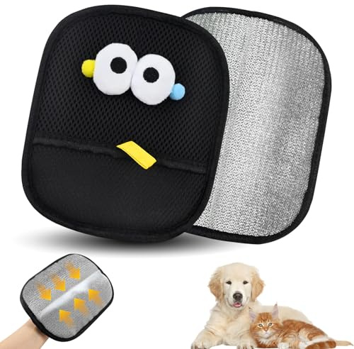 lompyeu 2 Pezzi Guanto per Peli Gatto,Guanti per Animali Domestic Elettrostatico,Riutilizzabile e Lavabile Pet Hair Remover Glove,per la Pulizia dei tappeti e dei divani