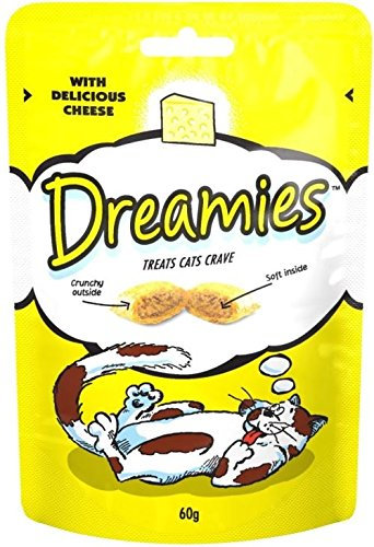 Dreamies Katzen-Leckerli mit Delicious Cheese (60 g) - Packung mit 6