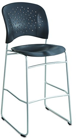Safco Products 6806BL Reve Bistro Height Chair with Round Back, Black