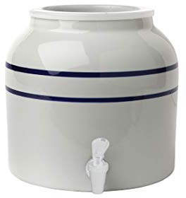 New Wave Enviro Porcelain Water Dispenser, Classic Blue Stripe