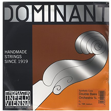 Thomastik Corda per Contrabbasso 3/4 Dominant - corda Do anima sintetica, rivest. cromo, accordo orchestra, media