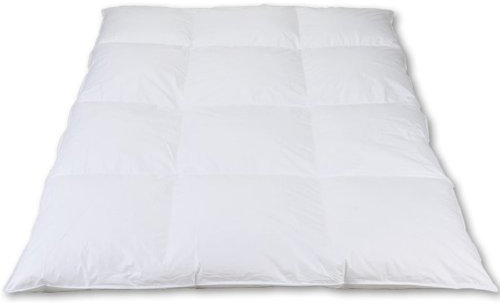 Betten Anne Piumino 135 X 200 10 cm Steg 3 X 4 Cassette 100% Piuma d' oca (bianco Sassone) 1320 G, bianco, 135 x 200 cm