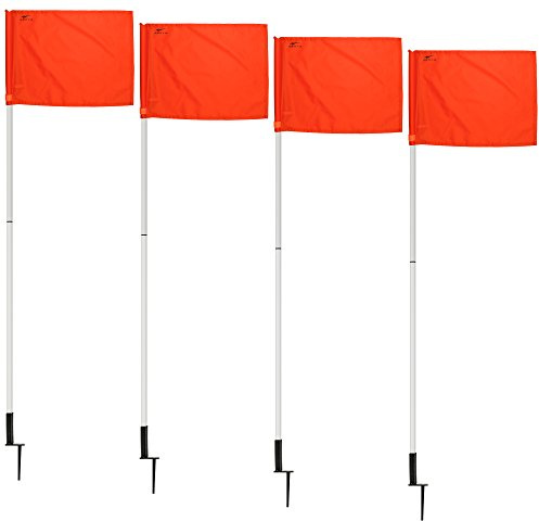 AGORA Hardground Portable Soccer Corner Flags - Set of 4