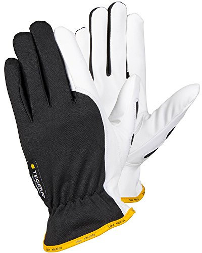 Ejendals Handschuh Tegera 9101 aus Synthetikleder, Größe 8, 1 Stück, schwarz/weiß/gelb, 9101-8