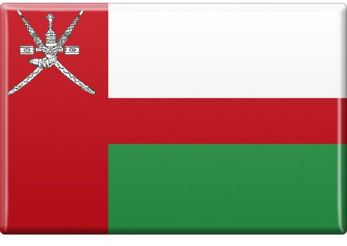 Kühlschrankmagnet - Länderflagge Oman - Gr.ca. 8x5,5 cm - 38099 - Magnet