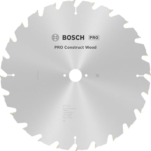 Bosch 1x Lama per sega circolare PRO Construct Wood per seghe da banco (per Legno da costruzione con malta e chiodi, Legno con chiodi, Ø mm, Professional Accessorio Sega circolare da banco)