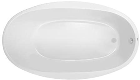 PROFLO PFS7040 Lansford 70 x 40 Drop In Acrylic Soaking Tub with Reversible Drain and Overflow - White