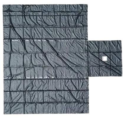 Mytee Products Lightweight 14 Ounce Black Lumber Tarp 20 FT x 27 FT with 6 FT Drop for Flatbed Truck Trailer - Superlight & Waterproof Vinyl Tarp for Flatbed Cargo Protection
