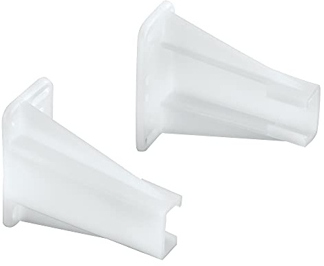 Prime-Line R 7240 Drawer Side Track Brackets, White Nylon (1 Pair)