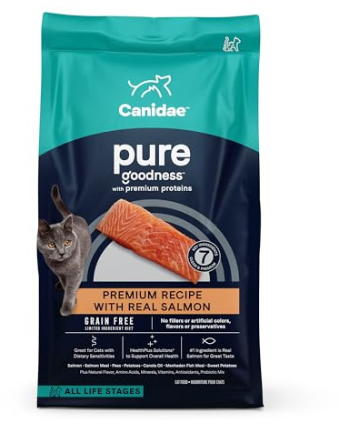 Canidae Pure Limited Ingredient Premium Dry Cat Food, Real Salmon Recipe, 10 lbs, Grain Free
