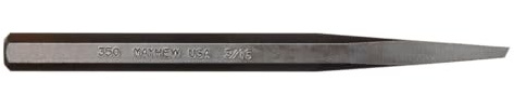 Mayhew Tools 10601 Diamond Point Chisel, 3/16, Black Oxide Finish
