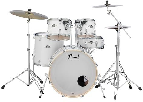 Pearl EXX725/C 5-Piece Export Standard Drum Set with Hardware - Pure White