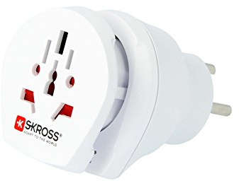 SKROSS Combo World to Denmark: Reiseadapter für Reisen aus der ganzen Welt in Länder, die den dänischen oder den Schuko-Standard verwenden