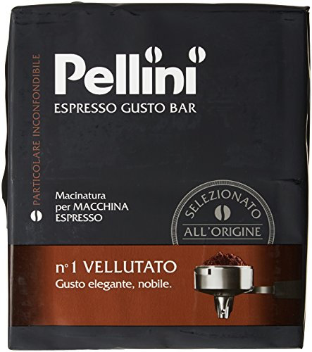 Pellini Gustobar N.1, Caffè Macinato per Macchina Espresso dal Gusto Vellutato, Miscele Arabica e Robusta a Tostatura Media, 2 Confezioni da 250g