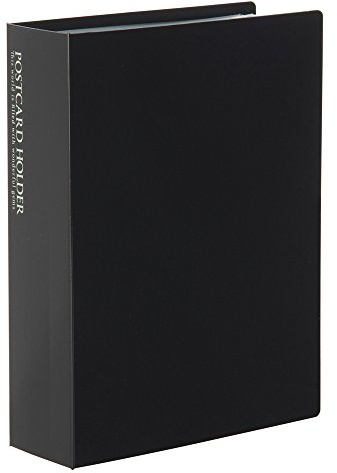 SEKISEI Album Pocket Post Card Holder high Transparent Postcard Size 120 Postcards from 101 to 150 Sheets Black KP-60PKP-60P-60