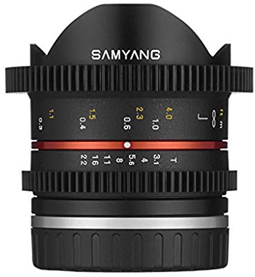 Samyang 8 mm T3.1 VDSLR Manual Focus Video Lens for Sony-E