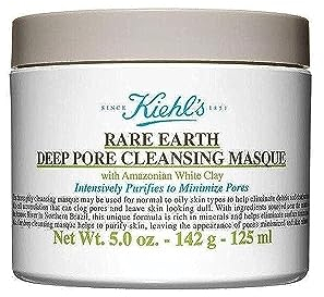 KIEHL'S Rare Earth Pore Cleansing Masque, 125 ml, reinigende Detox-Gesichtsmaske mit Aloe Vera und Amazonas-Tonerde zur Minimierung von Poren