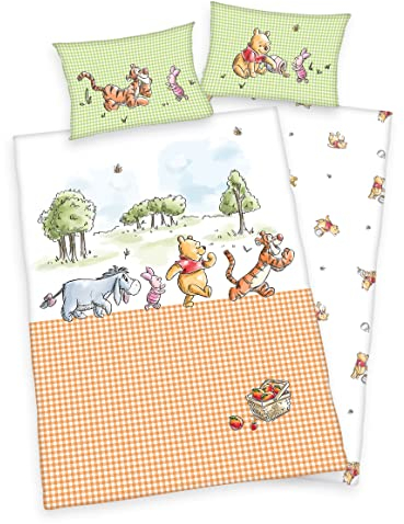 Disneys Winnie the Pooh Wende Bettwäsche 40x60 100x135 100% Baumwolle Renforce