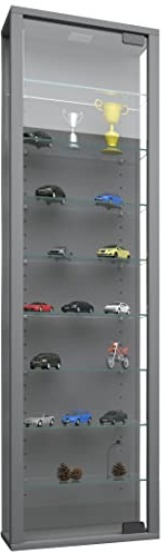 VCM 911776 Vitrina Stano máximo sin iluminación Madera 115 x 115 x 33 cm, Plata