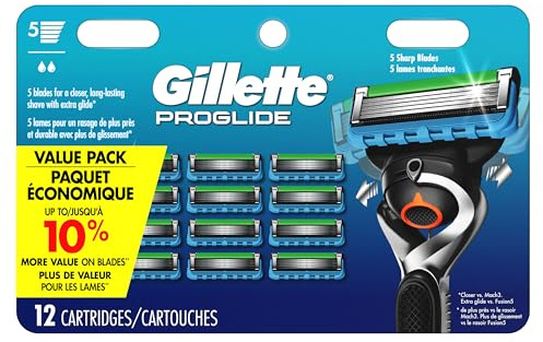 Gillette Fusion ProGlide Men's Razor Blade Refills, 12 Count, Mens Razors/Blades