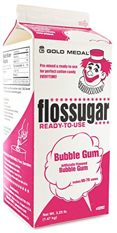 Gold Medal 3208 Bubble Gum Flossugar, 3.25 lb Carton