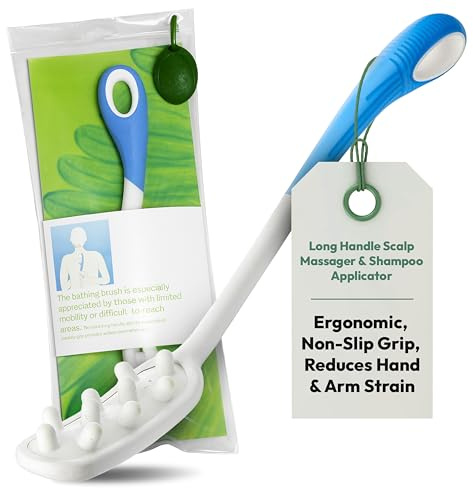 Etac Beauty Long Handle Hair Washer, Scalp Massager and Shampoo Scrubber