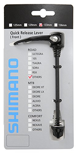 SHIMANO Wh-R501-F Cierres de liberación rápida Silver/Black 133 mm