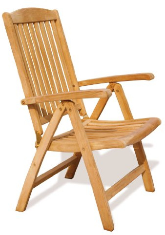 Jati Tewkesbury Reclining & Folding Teak Garden Chair - Grade-A Teak | 5 Adjustable Positions | Delivered Ready-Assembled