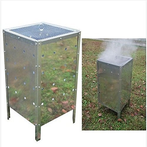 Large Square Garden Fire Bin Incinerator Galvanised 90l / Yard Garden Landscaping Landscape Home House Patio Backyard Design Gadgets Stuff Birthday Gift Botany Plant Gardening Vegetable Container Flower Planning Front Maintenance Contemporary Layout Planting Modern Shop Store